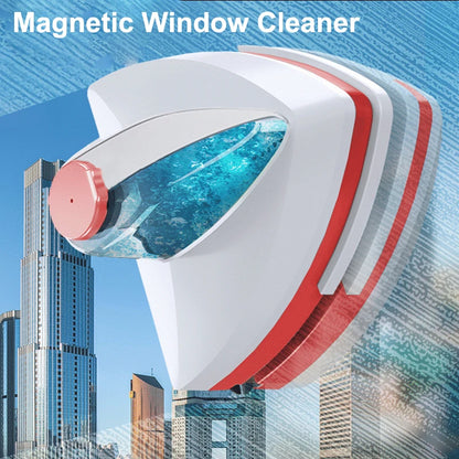 Magnetic Glass Window Cleaning Tool Water Discharge Double-layer Wiper Household