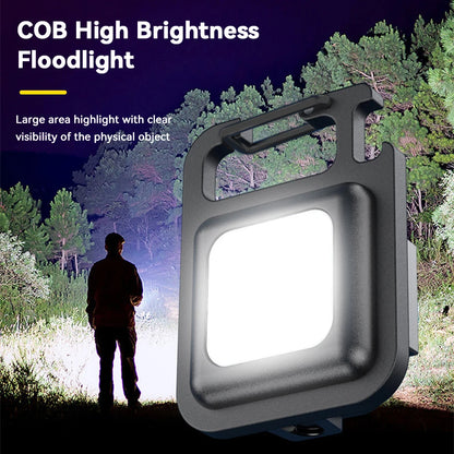 COB Keychain Work Light, Flashlight With 4 Lighting Modes, Keychain Light Emergency Light Mini Flashlight With Magnetic Base