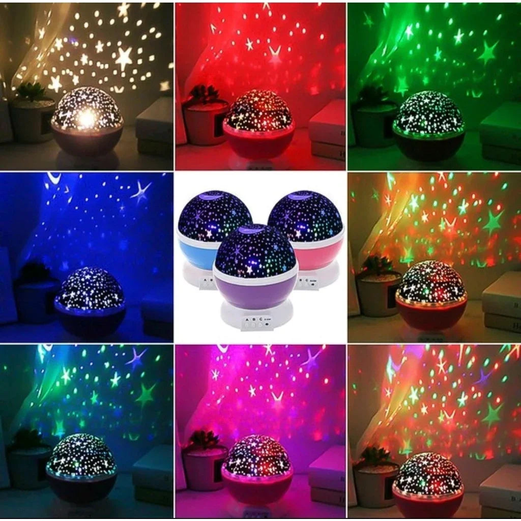 LED Rotating Night Light Projector Starry Sky Star