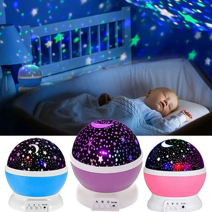 LED Rotating Night Light Projector Starry Sky Star