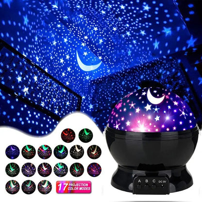 LED Rotating Night Light Projector Starry Sky Star