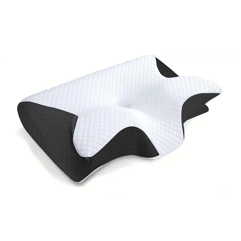 Memory Foam Cervical Pillow, 2 in 1 Ergonomic Contour Orthopedic Pillow for Neck Pain